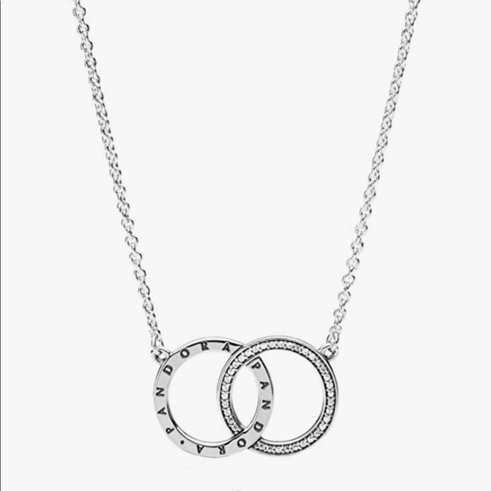 Pandora circles necklace in silver